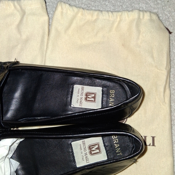 New Bruno Magli Men\'s Black Brant Leather Woven Loafers Made In Italy main image 7